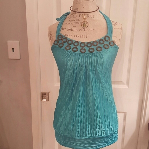 HALTER/TURQUOISE - Picture 1 of 4